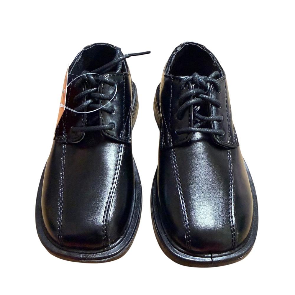 Deer Stags Gabe Kids Black Bicycle Toe Lace Up Dress Shoes Size 8.5 M
